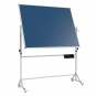 Drehtafel fahrbar, 150x120 cm, Vierkantgestell, beidseitig Stahlemaille blau, 
